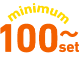 minimum 100 set